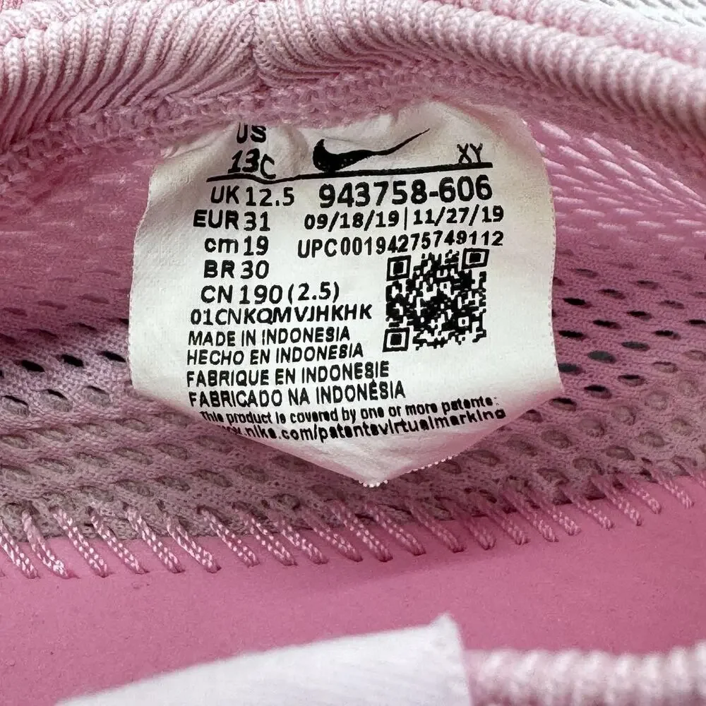 Nike Aqua Sock 360 Shoes Kids Size 13C Pink Slip On Mesh‎ Water Swim 943758-606